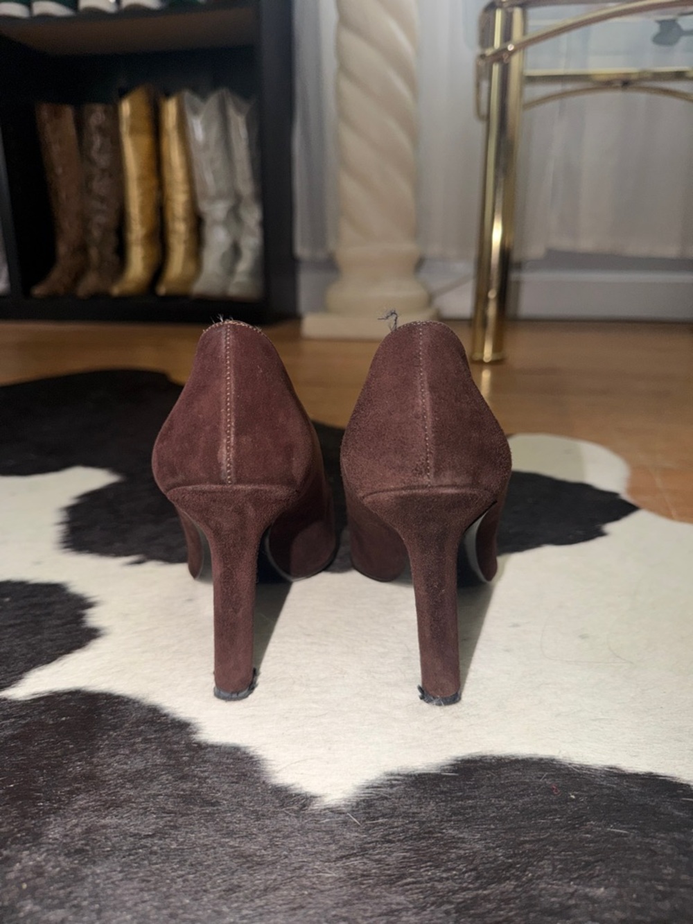 YSL Yves Saint Laurent Vintage Brown Suede Pointed Toe Pumps, size 7 - Picture 7 of 7